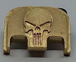 TAPA TRASERA GLOCK PUNISHER 17/19/22/23 5TA GEN BRONCE SR