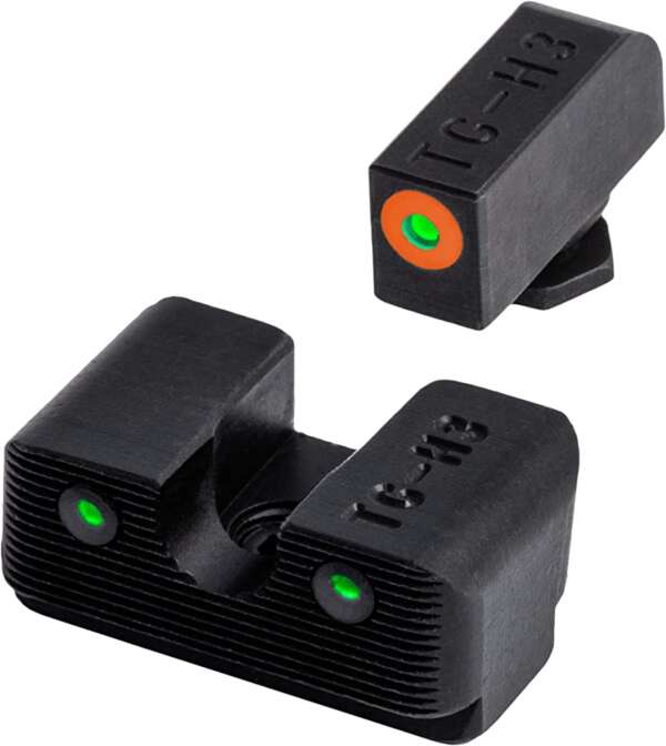 MIRA TRUGLO GLOCK 42,43,43X,48 CAL.380ACP/9MM GAS TRITIUM NOCTURNAS, DELANTERA VERDE, TRASERAS VERDES (G231G1A)