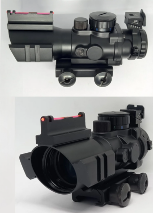 MIRA TELESCOPICA 4X32 COMPACTA INCLUYE MIRA FIBRA OPTICA COLOR NEGRO, RETICULAS ROJO/VERDE/AZUL, MONTURA PICATINNY (YWP1834434)
