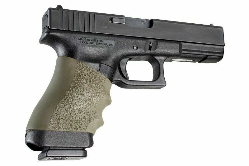 BIKINI HOGUE UNIVERSAL HULE TEXTURIZADO VERDE PISTOLA CACHAS GRANDE POLIMERO Y ACERO (17001) - Imagen 3