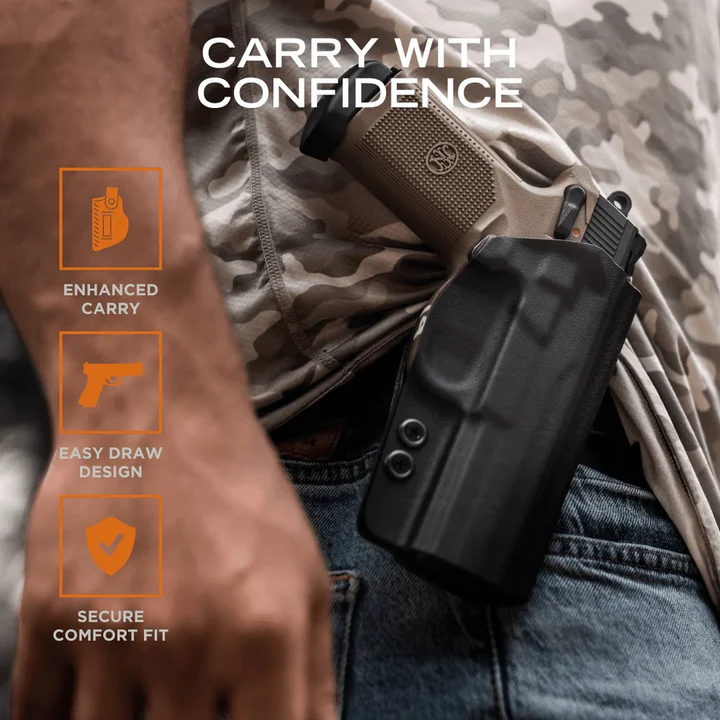 FUNDA ROUNDED PARA BERETTA M9 M9A1/M9A3 USO EXTERNO DE PALETA COLOR NEGRO MATERIAL KYDEX (03.010.032) - Imagen 3