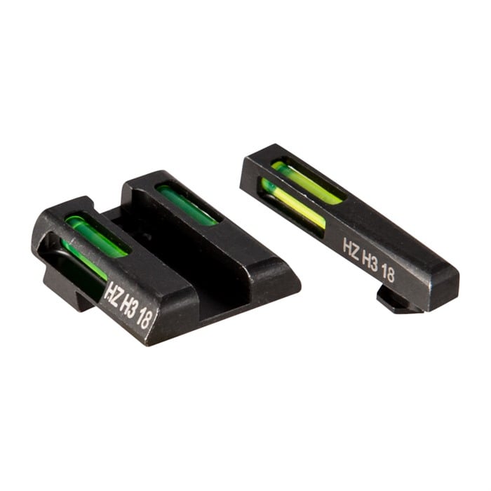 MIRAS HIVIZ GLOCK 42/43/43X/48 GAS TRITIUM/FIBRA OPTICA MIRAS FIJAS VERDE DELANTERA/VERDE TRASERA (GLN321) - Imagen 4
