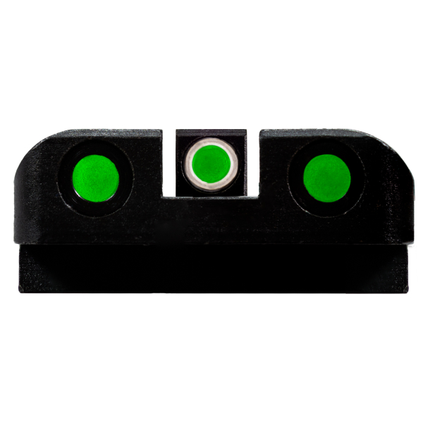 MIRAS HIVIZ HS/SPRINGFIELD/XD/XDS/XDE & XDMGAS TRITIUM/ FIBRA OPTIVA, MIRAS FIJAS, VERDE DELANTERA/ VERDE TRASERA (XDN321) - Imagen 2