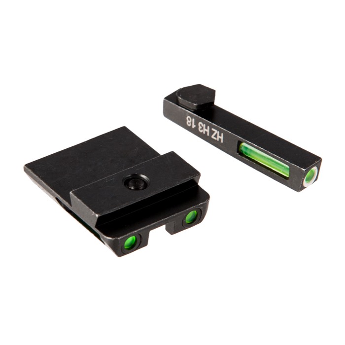 MIRAS HIVIZ GLOCK 20/21/29/30/36/40 GAS TRITIUM/FIBRA OPTICA, MIRAS FIJAS, VERDE DELANTERA/VERDE TRASERA (GLN329) - Imagen 3