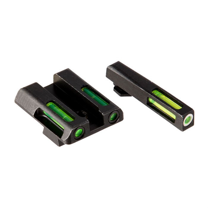 MIRAS HIVIZ GLOCK 20/21/29/30/36/40 GAS TRITIUM/FIBRA OPTICA, MIRAS FIJAS, VERDE DELANTERA/VERDE TRASERA (GLN329) - Imagen 4