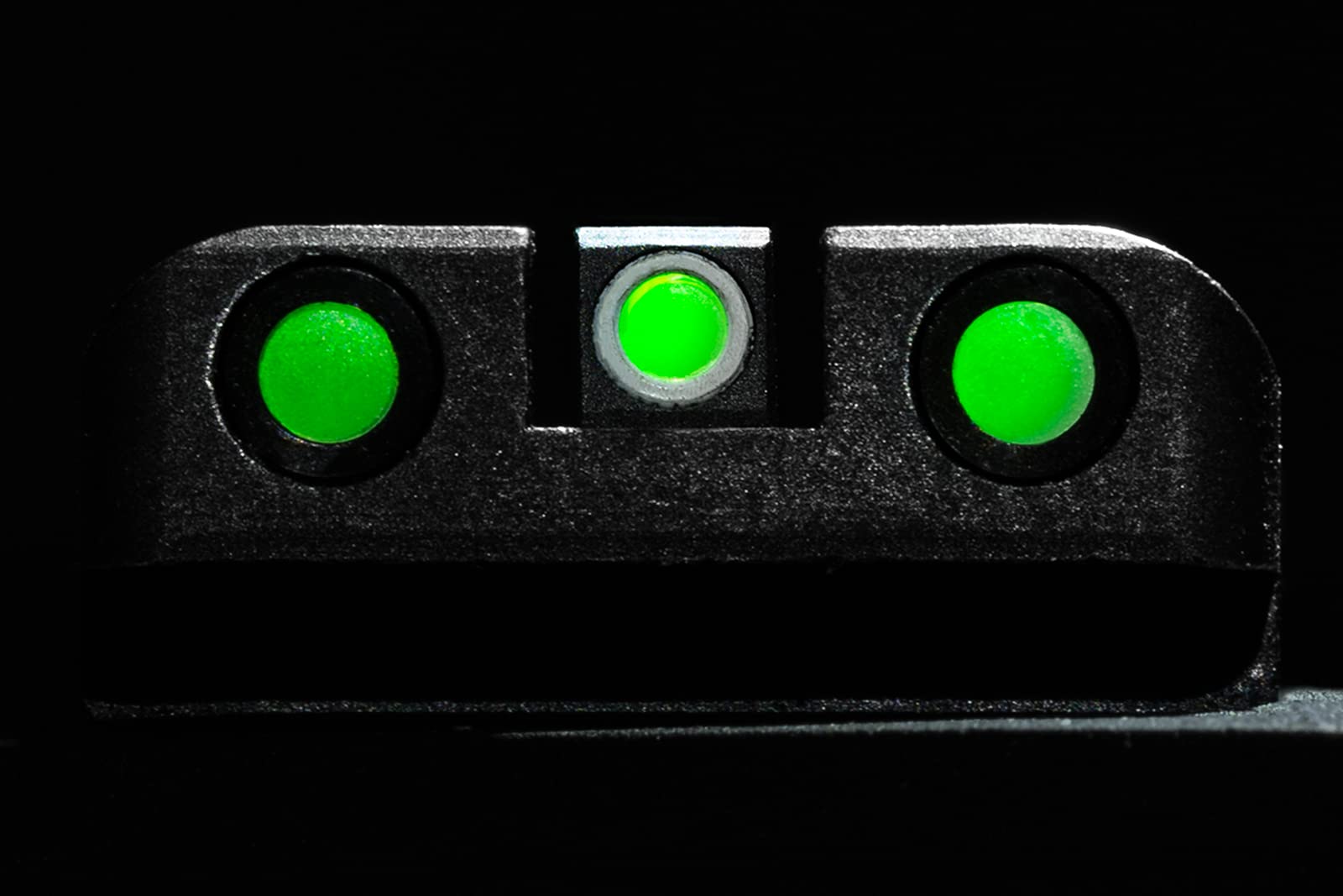 MIRAS HIVIZ GLOCK 20/21/29/30/36/40 GAS TRITIUM/FIBRA OPTICA, MIRAS FIJAS, VERDE DELANTERA/VERDE TRASERA (GLN329) - Imagen 2