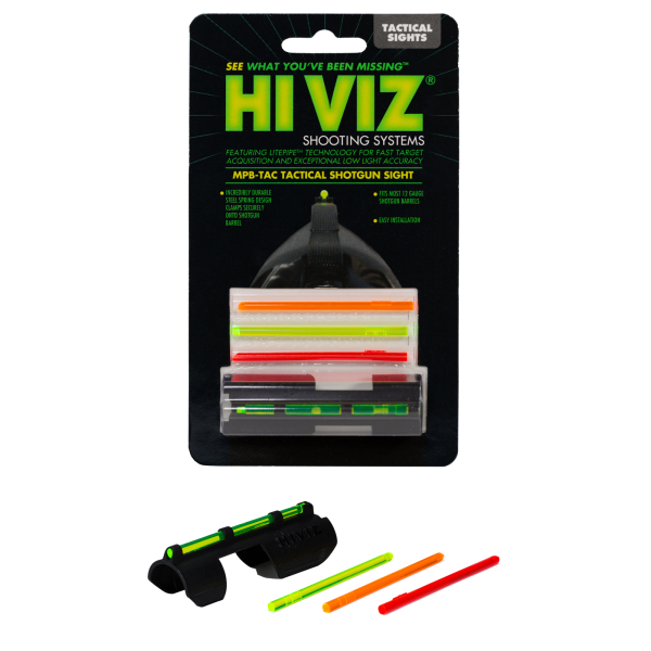 MIRAS HIVIZ PARA ESCOPETA TACTICA CAL. .12GA DE CAÑON LISO, FIBRA OPTICA, AJUSTE POR PRESION, FIBRAS INTERCAMBIABLES VERDE/ROJA MPB-TAC - Imagen 4