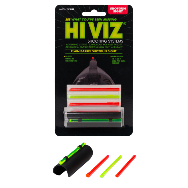 MIRAS HIVIZ PARA ESCOPETA DE CAÑON LISO CAL 12/16/20 FIBRA OPTICA DIURNAS, AJUSTE POR PRESION,FIBRAS INTERCAMBIABLES VERDE/ROJA MPB - Imagen 3