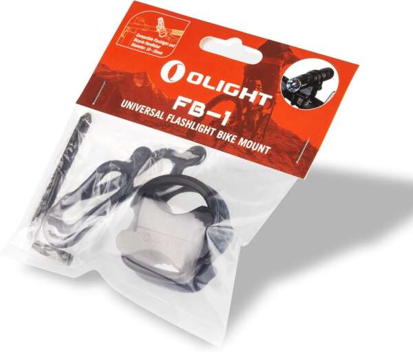 SOPORTE OLIGHT DE LINTERNA PARA USO EN BICICLETA, COLOR NEGRO, ELASTICO A PRESION EN TIMON. (UFBM) - Imagen 3