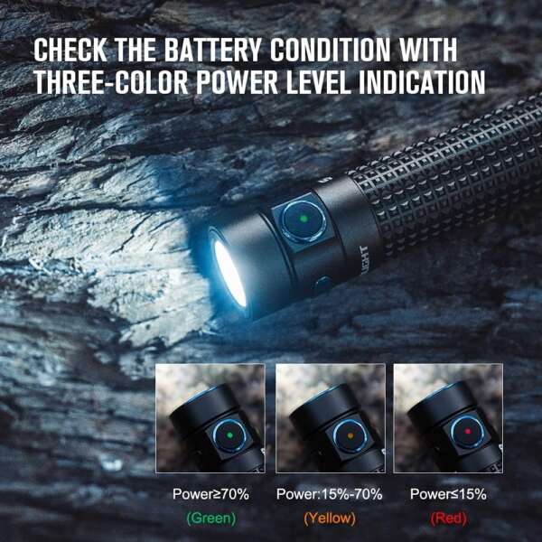 LINTERNA OLIGHT S2R BASTON II LINTERNA DE CLIP, INTERMITENTE, BOTON FACIL USO, COLOR NEGRA, 400 LUMENES, LUZ TURBO/ALTA/MEDIANA/BAJA/LUNA, RECARGABLE, CARGADOR MAGNETICO. - Imagen 4