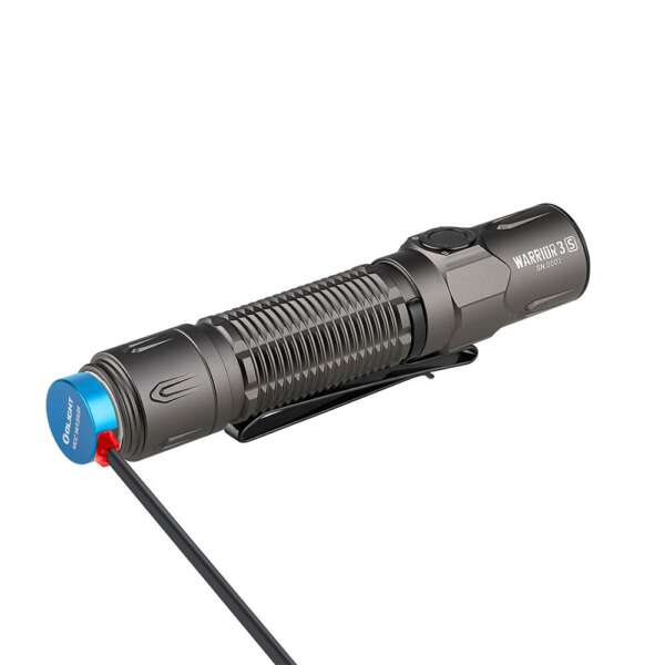 LINTERNA OLIGHT WARRIOR 3S LINTERNA TACTICA DE CLIP, ESCPETA/RIFLE/CARABINA, (USO CON sROD 7) CON ESTUCHE, COLOR GRIS PLOMO, 800 LUMENES, LUZ TURBO/ALTA/MEDIAN/BAJA/LUNA, RECAR - Imagen 4