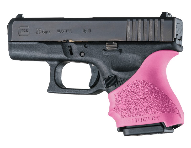BIKINI HOGUE GLOCK 26/27. EXTENDIDO, HULE TEXTURIZADO ROSADO (18607)