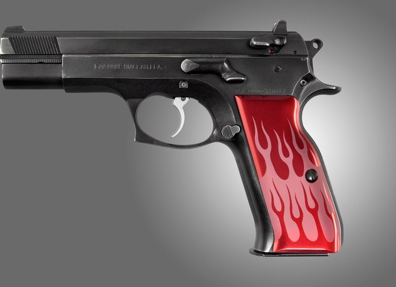 CACHAS HOGUE CZ75 75B 85B TZ75 ALUMINIO LLAMAS ANODIZDO LISO (75122)