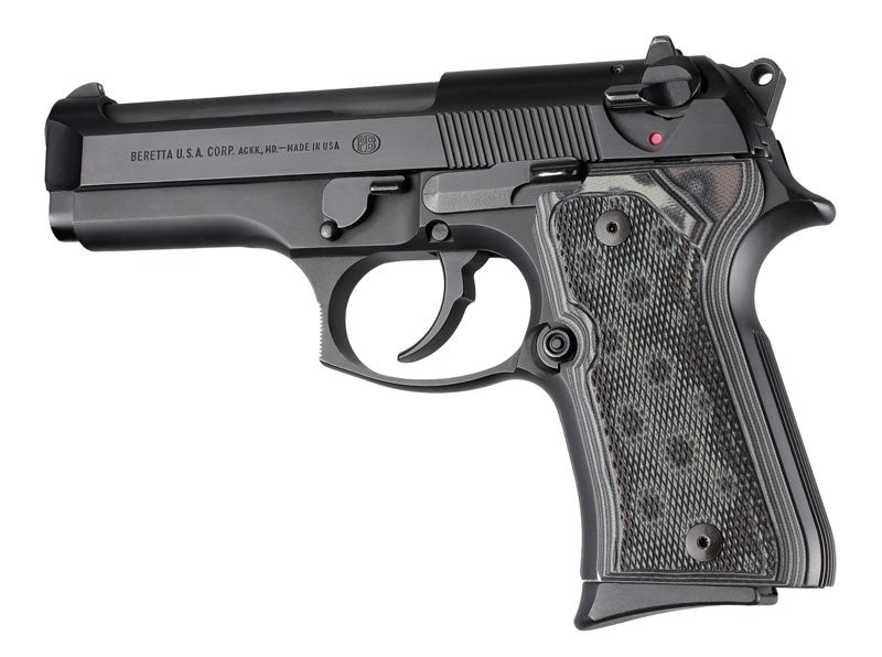 CACHAS HOGUE BERETTA 92 COMPACTA COMPUESTO G10 TEXTURIZADO COBRA NEGRO/GRIS (93177-BLKGRY)