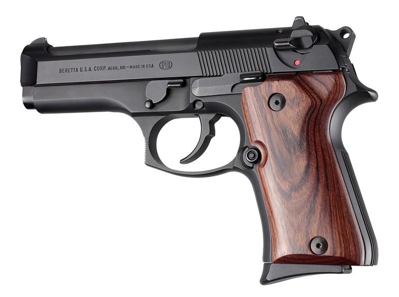 CACHAS HOGUE BERETTA 92 COMPACTA MADERA PAU FERRO LISO CAFÉ (93310)