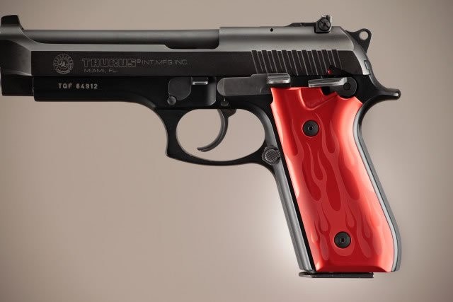 CACHAS HOGUE TAURUS PT92, ALUMINIO LLAMAS LISO (99132)