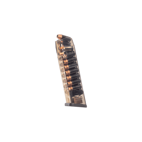 TOLVA GLOCK.45 ACP MOD 21,20 DE 18 TIROS TRANSPARENTE ETS