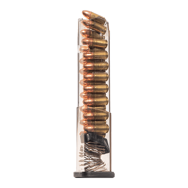 TOLVA GLOCK 9MM MOD 43X DE 19 TIROS TRANSPARENTE ETS