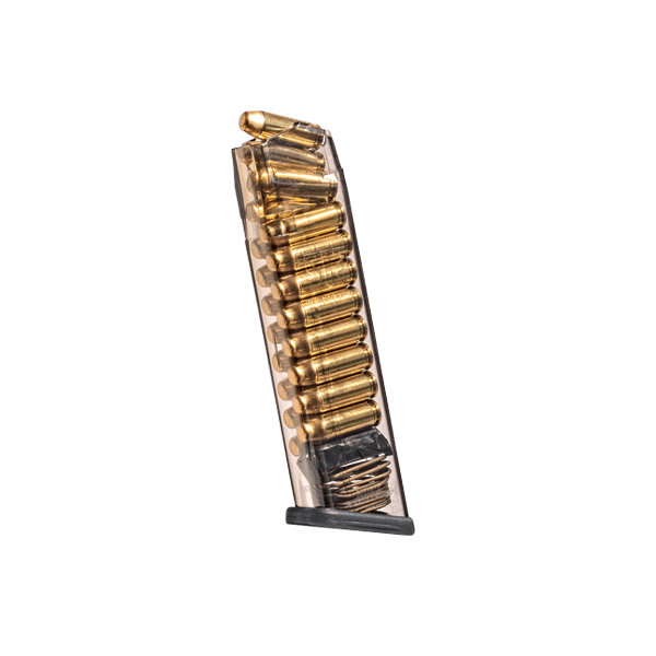 TOLVA GLOCK.10MM MOD.20/29/40 DE 20 TIROS TRANSPARENTE ETS