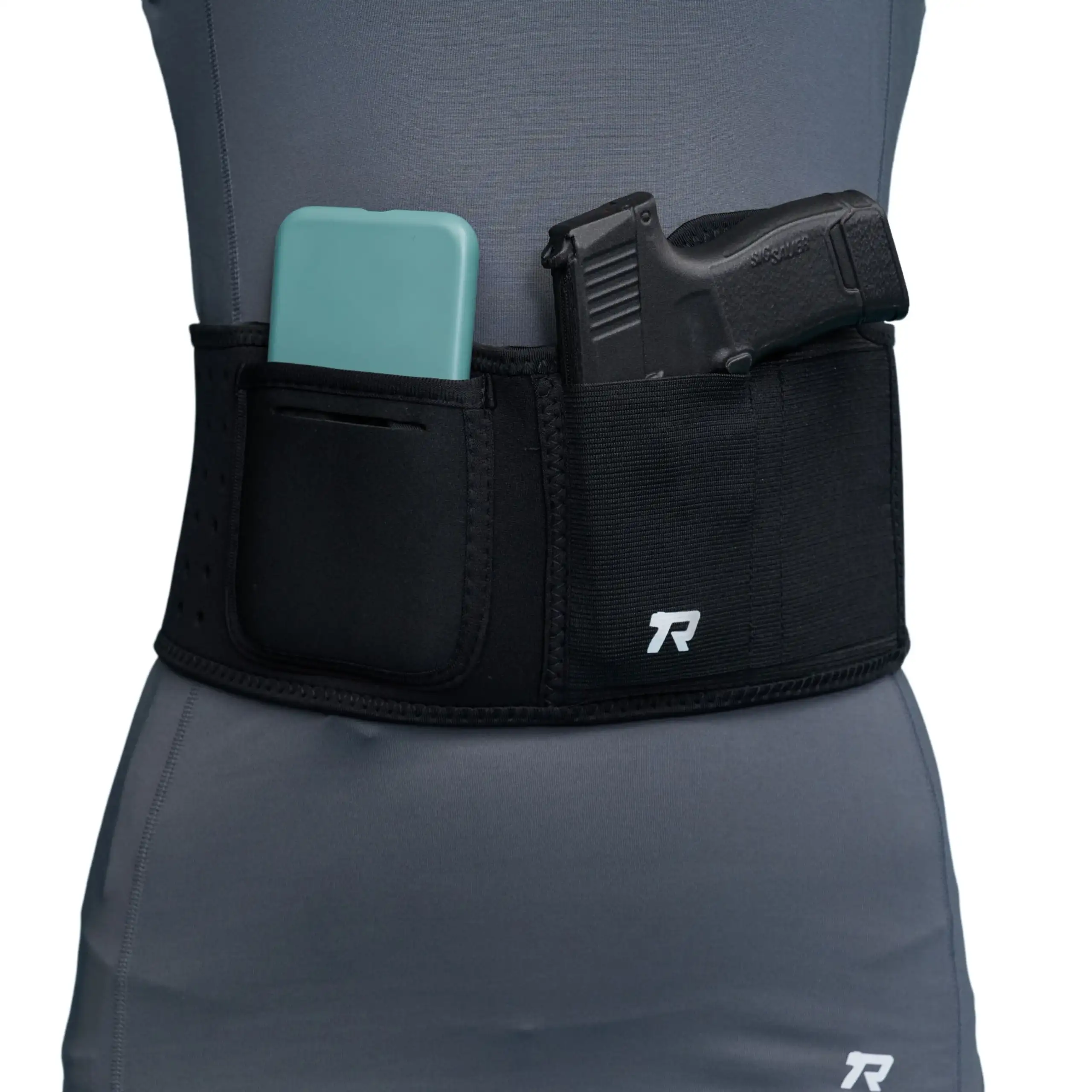 BELLY BAND ROUNDED UNIVERSAL PEQUEÑO, PARA CINTURA, BANDA ELASTICA, COLOR NEGRO, MATERIAL NEOPRENO (03026492)
