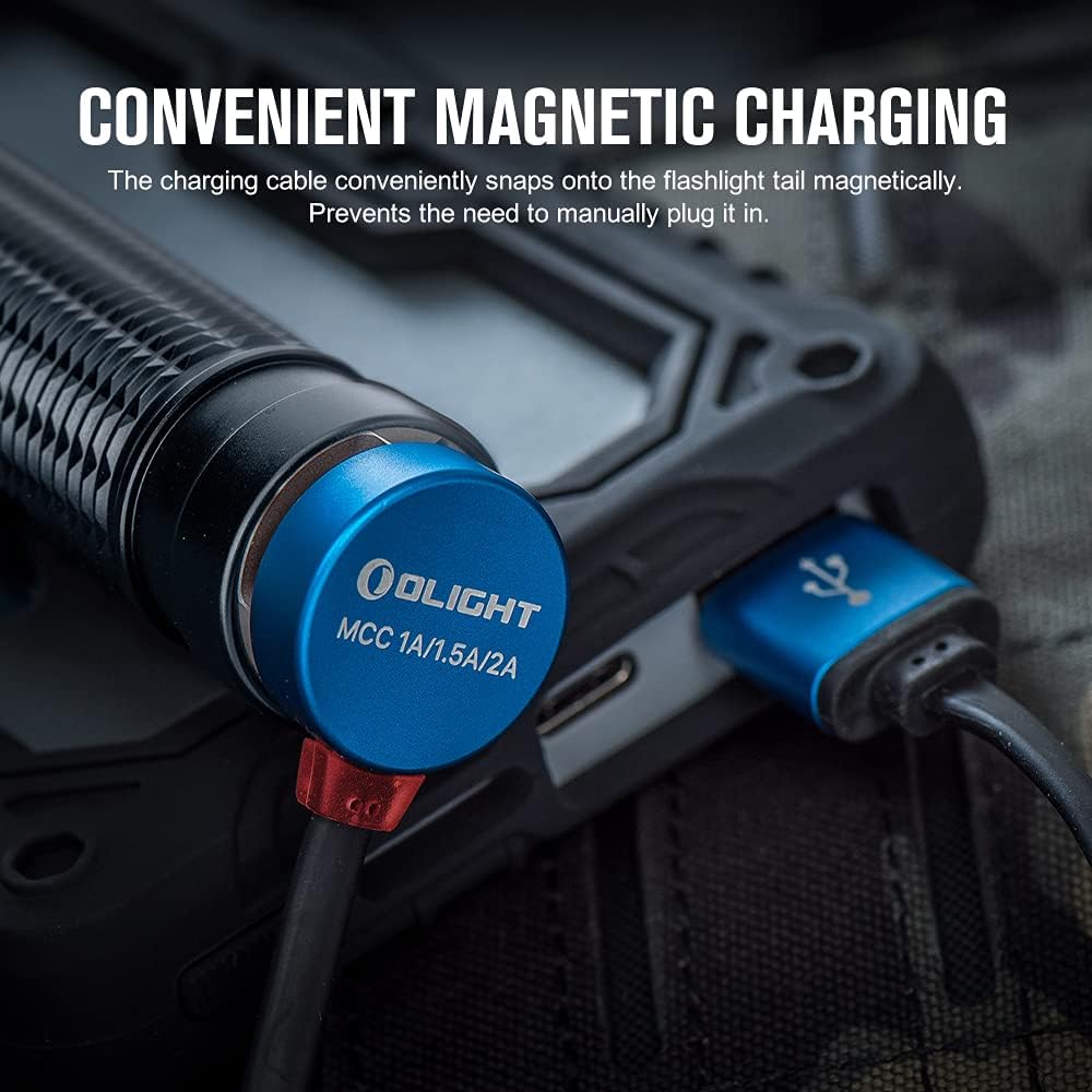 LINTERNA OLIGHT WARRIOR MINI 2 LINTERNA TACTICA, CLIP ESCOPETA/RIFLE/CARABINA USO CON sROD7 COLOR NEGRO, 500 LUMENES, LUZ TURBO/ALTA/MEDIAN/BAJA/LUNA RECARGABLE, CARGADOR MAG - Imagen 4