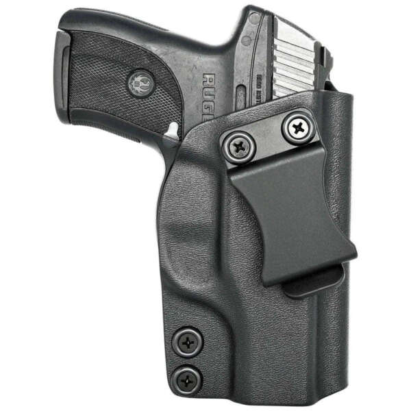 FUNDA ROUNDED RUGER LC9/LC9s/LC380/EC9s,USO INTERNO CLIP AL CINCHO COLOR NEGRO MATERIAL KYDEX (03010040)