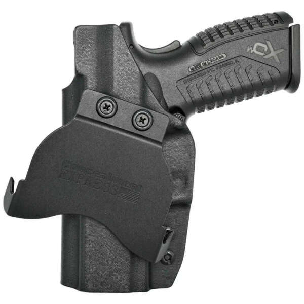FUNDA ROUNDED SPRINGFIELD/HS XD.M 3/8´´ 9MM/.40S&W USO EXTERNO DE PALETA COLOR NEGRO MATERIAL KYDEX (03010043) - Imagen 2