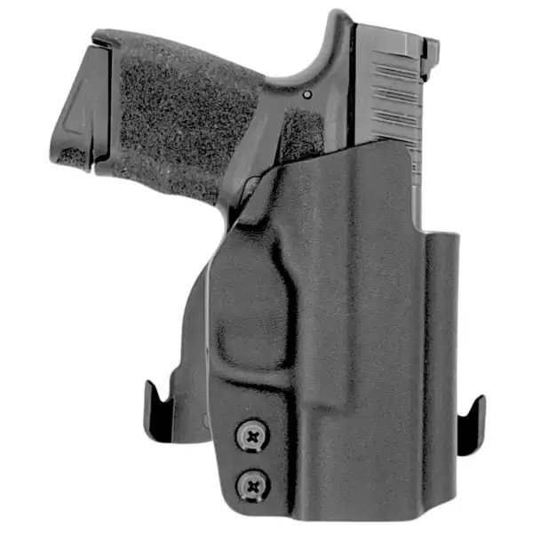 FUNDA ROUNDED SPRINGFIELD/HS HELLCAT 9MM USO EXTERNO DE PALETA OPTIC READY COLOR NEGRO MATERIAL KYDEX (03010045)