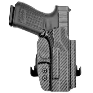 FUNDA ROUNDED GLOCK 9MM/.40S&W 17/22/31 OPTIC READY USO EXTERNO DE PALETA MATERIAL FIBRA DE CARBON/KYDEX (03010054)
