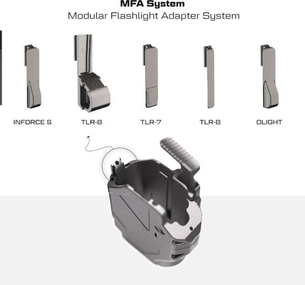 FUNDA GLOCK DELTA MODULAR MOD: 17/19/22/23 USO CON LINTERNA, CON SEGURO,PARA USO DERECHO, DE PALETA USO EXTERNO (DLT19) - Imagen 2
