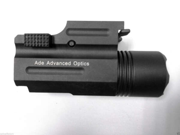 LINTERNA TACTICA 200 LUMENS PARA PICATINNY,LUZ FIJA/INTERMITENTE ADE OPTICS (PL200S) - Imagen 3