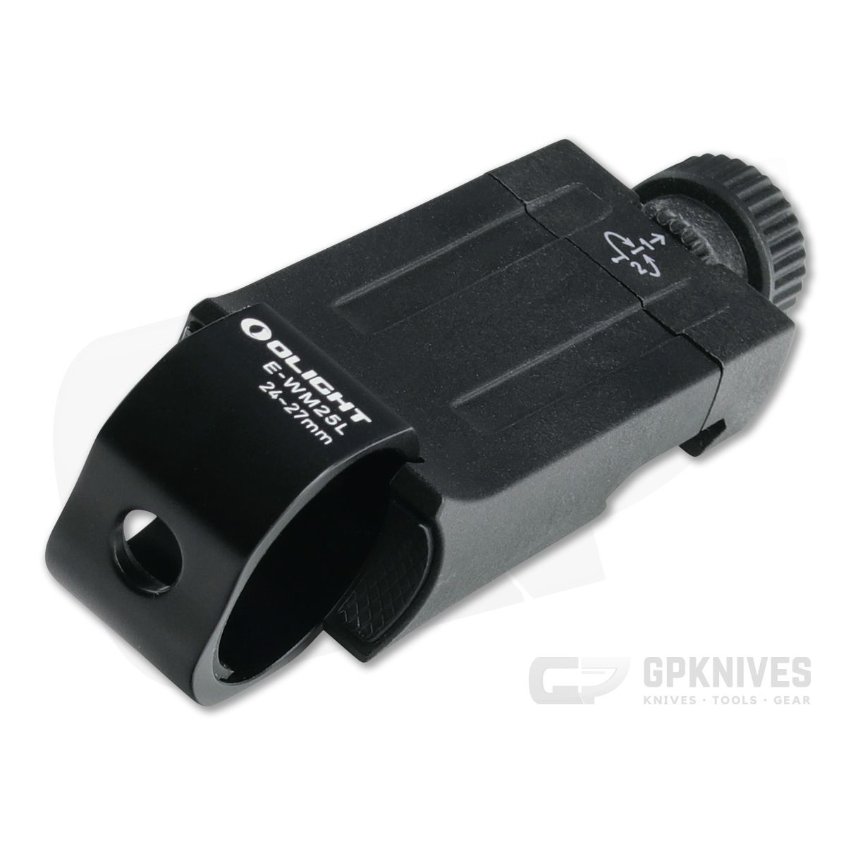 MONTURA OLIGHT PARA LINTERNA, TAMAÑO LARGE, DE POLIMERO, COLRO NEGRA, MONTURA PICATINY UNIVERSAL. (E-WM25L)