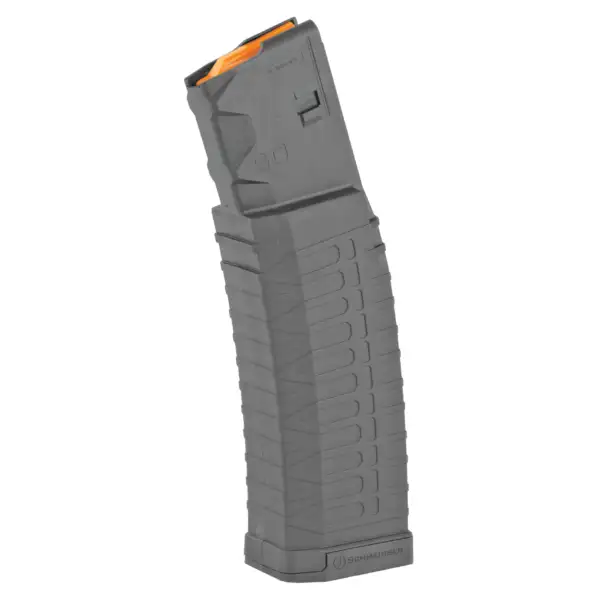 TOLVA SCHMISSER SIN VENTANA 60RD M4/AR 5/56X45/.223 REMINGTON POLIMERO DE FIBRA DE VIDRIO,ALIMENTADORES ANTI INCLINACION.