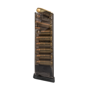 TOLVA GLOCK.40S&W SMOKE MOD 22 DE 16 TIROS POLIMERO TRANSPARENTE ETS (SMK-GLK-22)