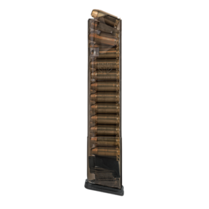 TOLVA GLOCK.40S&W SMOKE MOD 22 DE 24 TIROS POLIMERO TRANSPARENTE AHUMADO ETS (SMK-GLK-22-170)