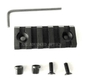 RIEL PICATINNY DE ALUMINIO DE 2 PULGADAS,5 ESPACIOS,TORNILLOS KEYMOD ADE OPTICS 5 SLOTS KEYMOD