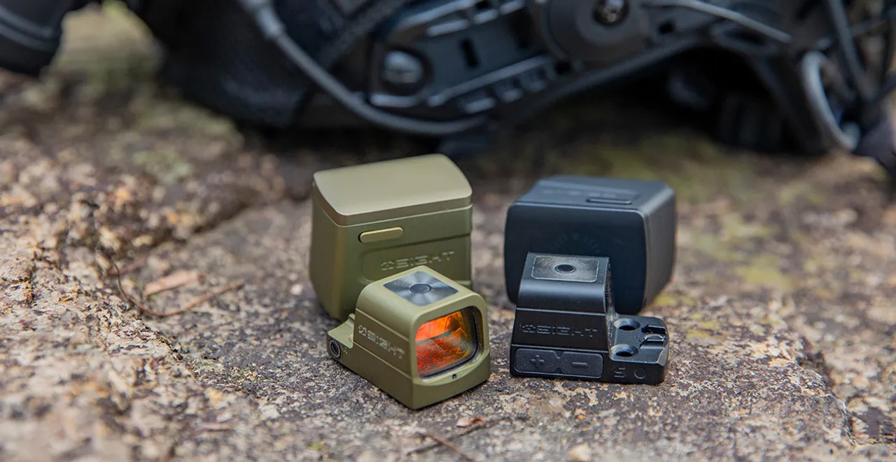 Mira Electronica OSIGHT S, Punto Rojo, Multi-retina, Recargable, Cargador Inalambrico, Auto ON/OFF, IPX 7 (sumergible) Marca Olight -Color Verde - Imagen 6