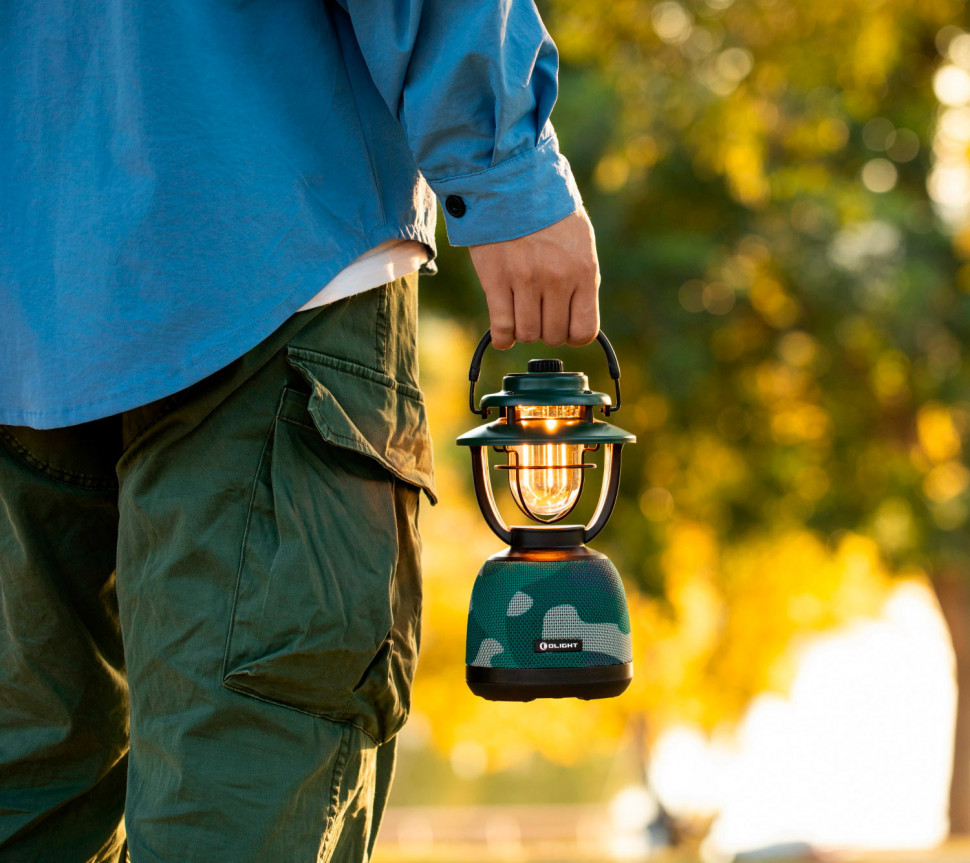 LAMPARA OLANTERN MUSIC-RECARGABLE-POWERBANK, LUZ DUAL - CAMO - Imagen 5