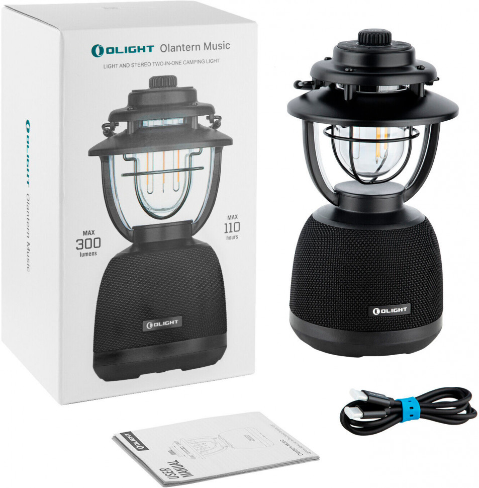 LAMPARA OLANTERN MUSIC-RECARGABLE-POWERBANK, LUZ DUAL - NEGRA - Imagen 4