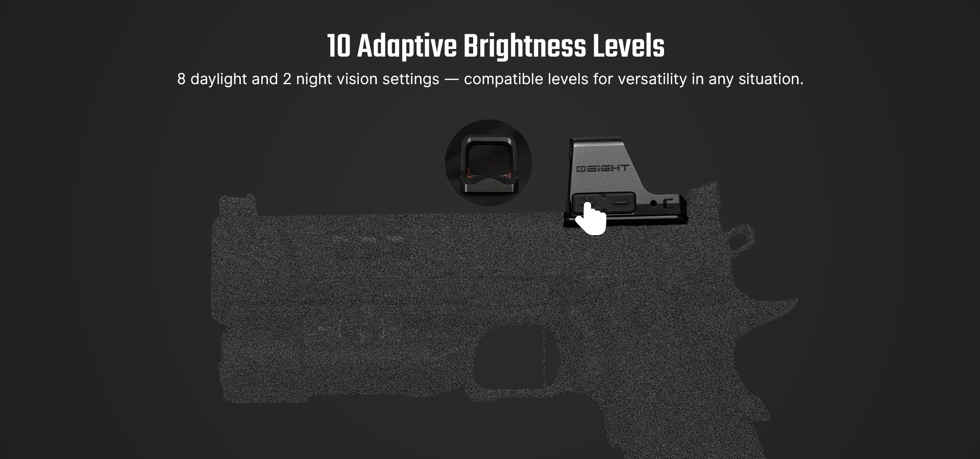 OSIGHT C, MIRA ELECTRONICA, PUNTO ROJO, AUTO ON/OFF - COLOR NEGRA - Imagen 7