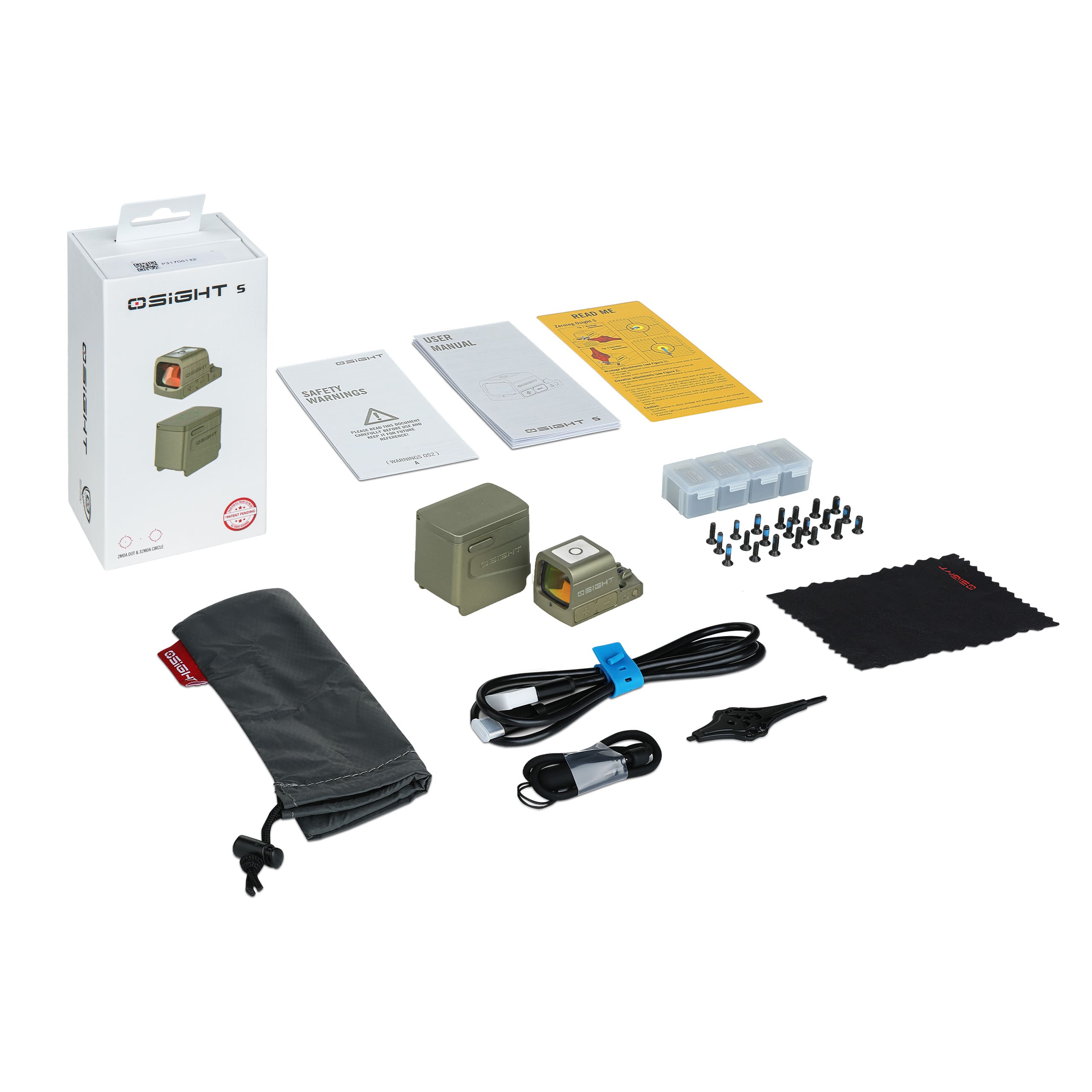 Mira Electronica OSIGHT S, Punto Rojo, Multi-retina, Recargable, Cargador Inalambrico, Auto ON/OFF, IPX 7 (sumergible) Marca Olight -Color Verde - Imagen 7