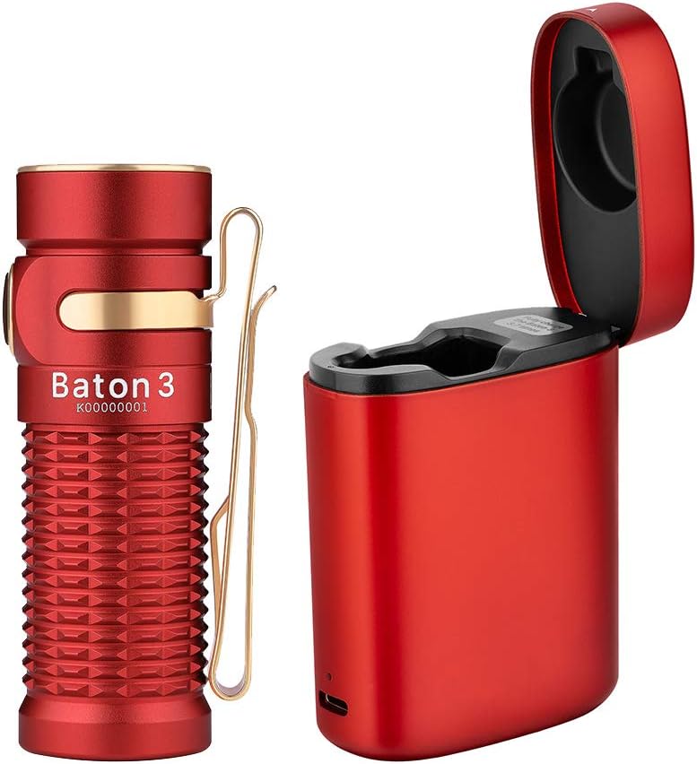Baton 3 mini linterna / power bank recargable - color Roja - Imagen 2