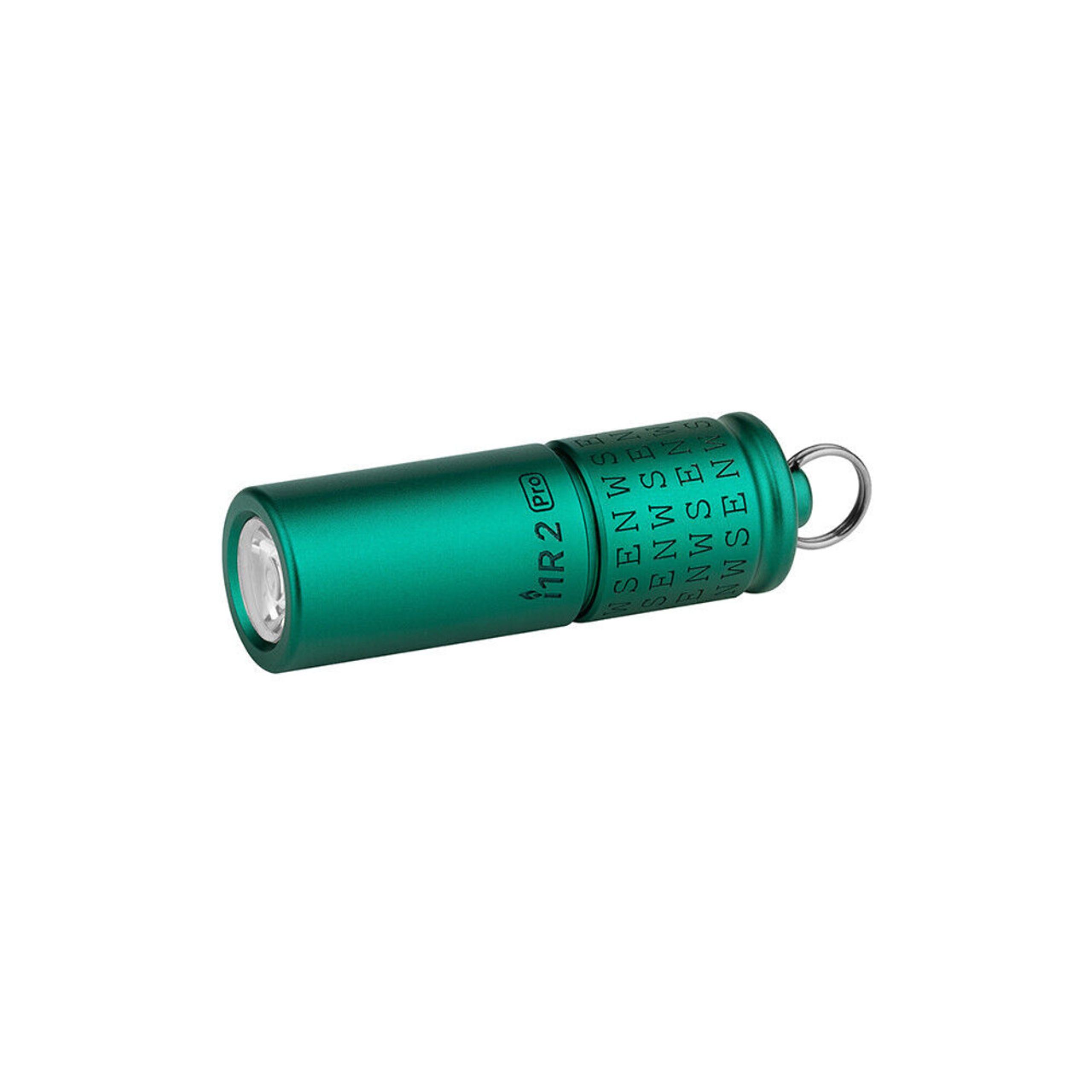 iR 2 PRO mini linterna tipo llavero – color verde metalico – Promagsa