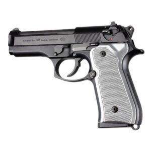 CACHAS HOGUE BERETTA 92FS, 92 CENTURION ALUMINIO PLATEADO - ANONIZADO TEXTURIZADO (92175)