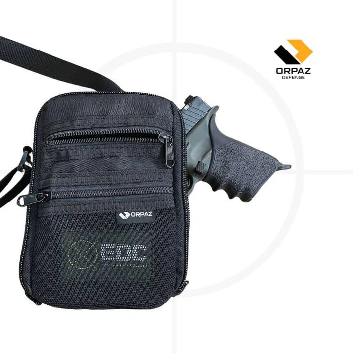 BOLSA TACTICA MAGNETICA - PORTA PISTOLA COMPACTA/CC (EDC) SIN SEGURO NYLON - COLOR NEGRO - Imagen 2