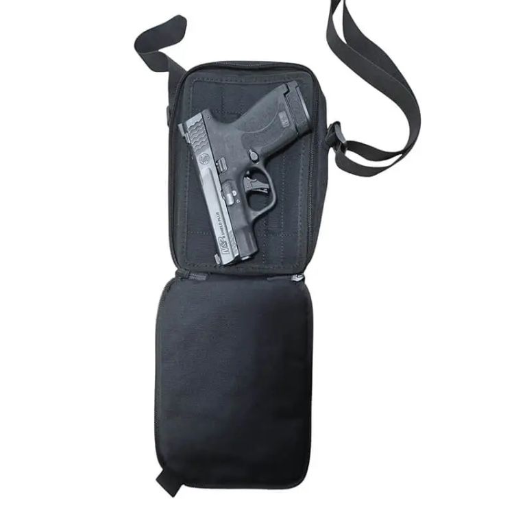 BOLSA TACTICA MAGNETICA - PORTA PISTOLA COMPACTA/CC (EDC) SIN SEGURO NYLON - COLOR NEGRO - Imagen 5