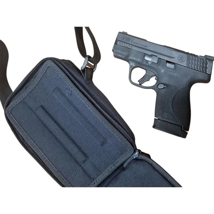 BOLSA TACTICA MAGNETICA - PORTA PISTOLA COMPACTA/CC (EDC) SIN SEGURO NYLON - COLOR NEGRO - Imagen 4