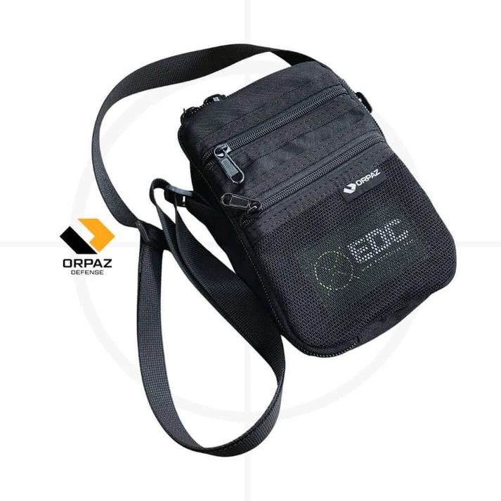 BOLSA TACTICA MAGNETICA - PORTA PISTOLA COMPACTA/CC (EDC) SIN SEGURO NYLON - COLOR NEGRO