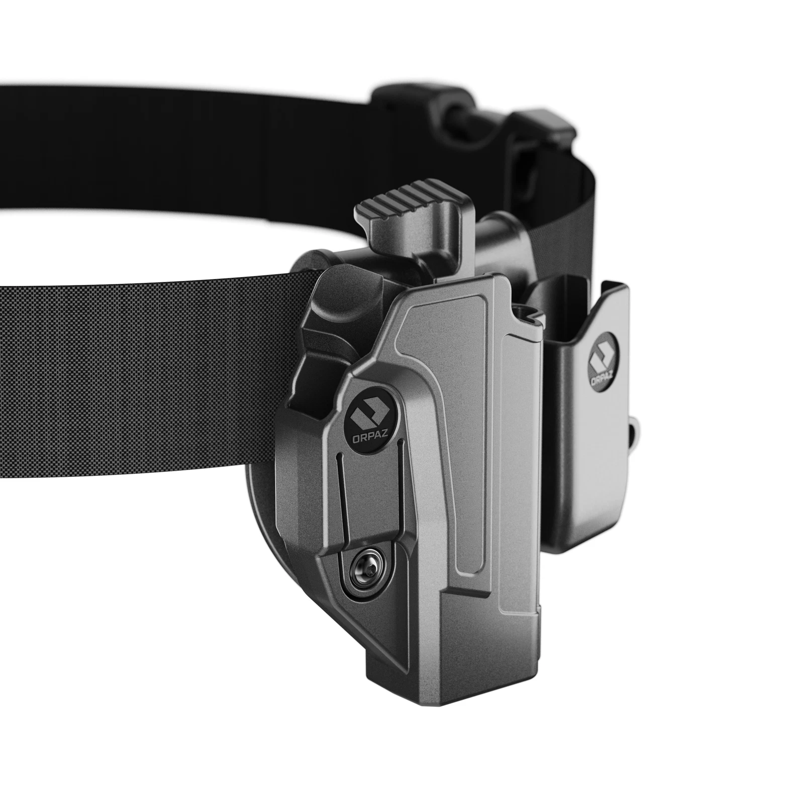 FUNDA Y PORTA TOLVA SIMPLE PARA M&P SMITH & WESSON CON SEGURO - COLOR NEGRA - Imagen 6