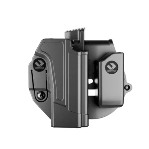 FUNDA Y PORTA TOLVA SIMPLE PARA M&P SMITH & WESSON CON SEGURO - COLOR NEGRA